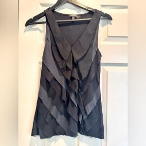 Women’s black ruffled tank, Express